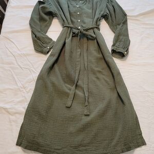 Elegant Olive Green Maxi Dress